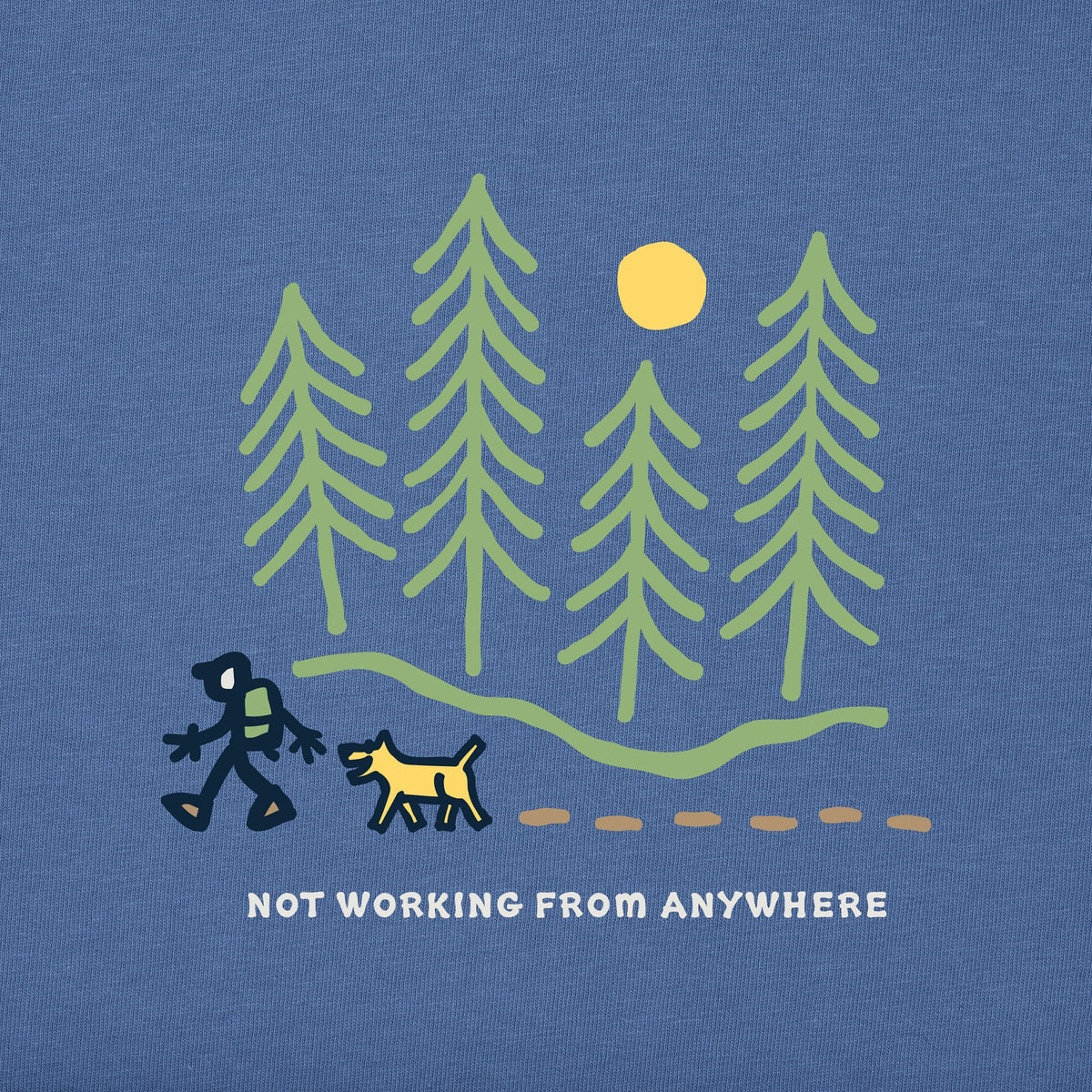 Men's Hiking through the Woods Not Working Short Sleeve product image 2