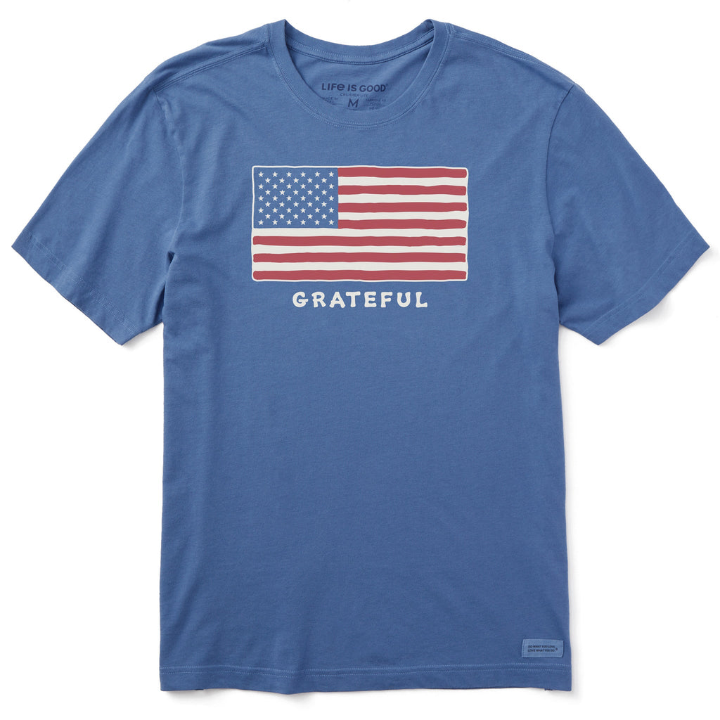Men's Grateful USA Flag Short Sleeve Crusher Tee product image 1