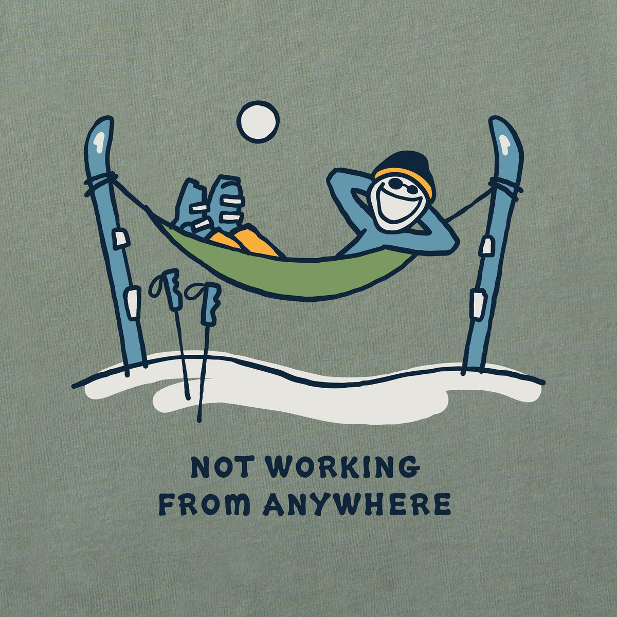 Men's Jake Ski Hammock Not Working Short Sleeve Crusher Tee product image 2