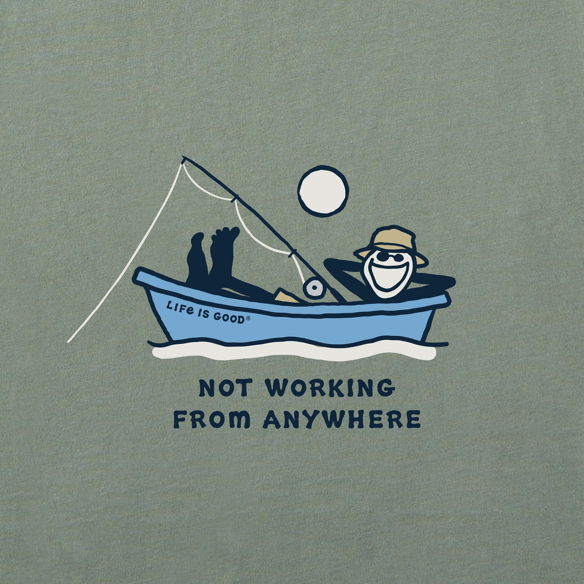 Men's Jake Fishing Not Working Short Sleeve Crusher Tee product image 2