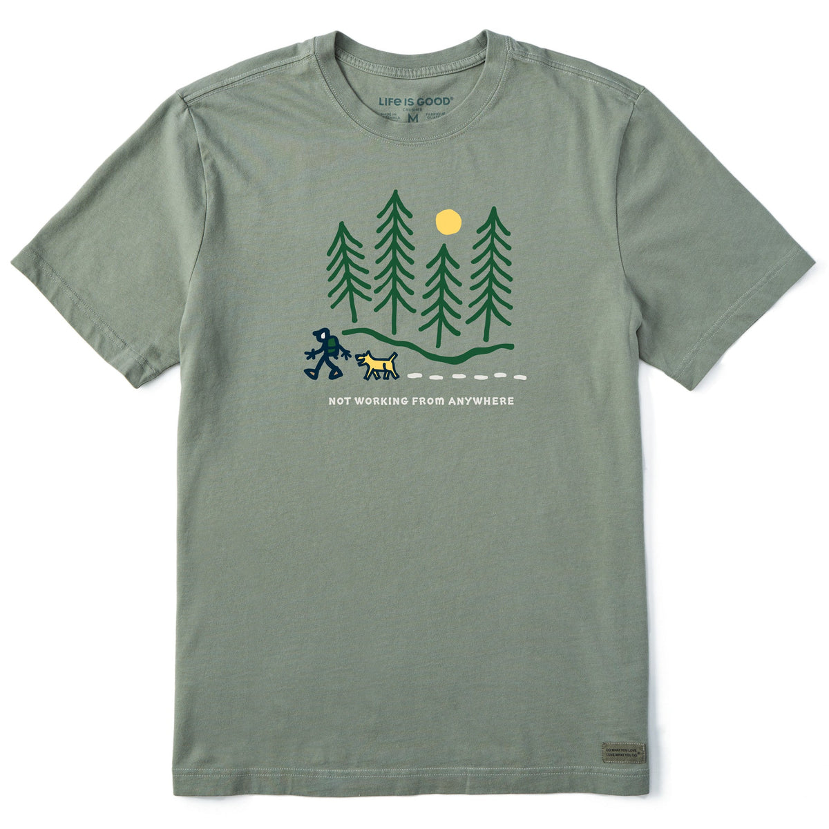 Men's Hiking through the Woods Not Working Short Sleeve product image 3