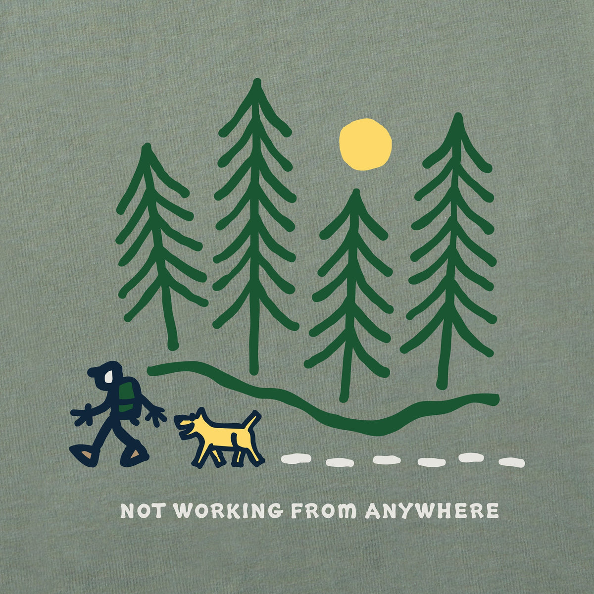 Men's Hiking through the Woods Not Working Short Sleeve product image 4