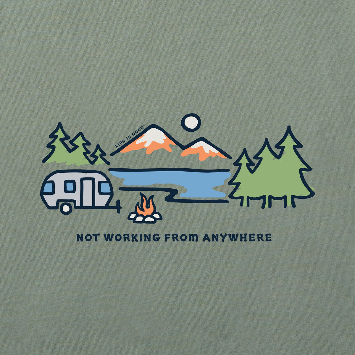 Men's Lakeside Camper Not Working Short Sleeve Crusher Tee product image 4