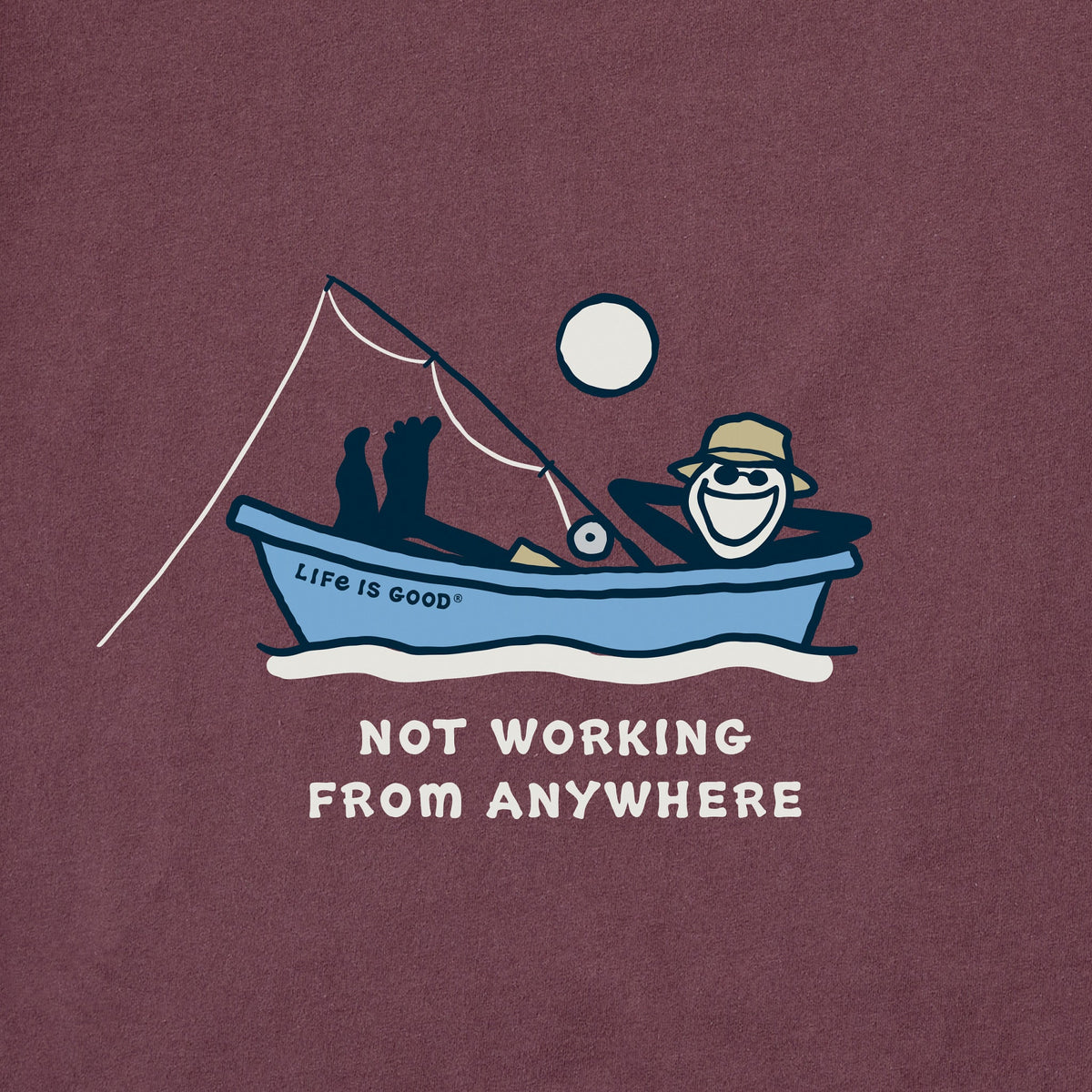 Men's Jake Fishing Not Working Short Sleeve Crusher Tee product image 4