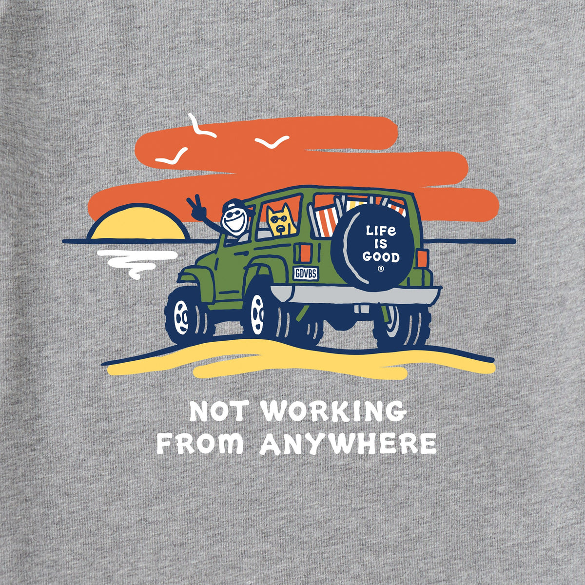 Men's Jake & Rocket 4x4 Not Working Short Sleeve Crusher Tee product image 4