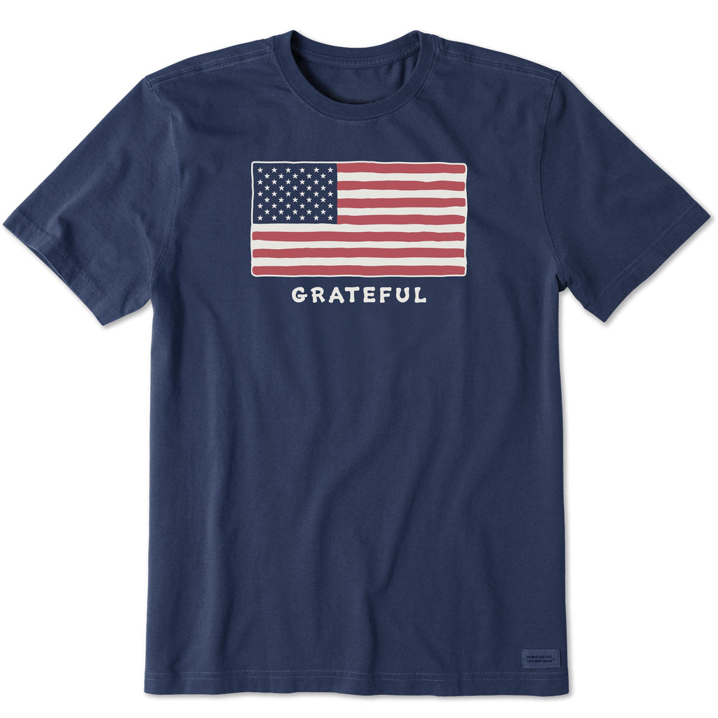 Men's Grateful USA Flag Short Sleeve Crusher Tee product image 3