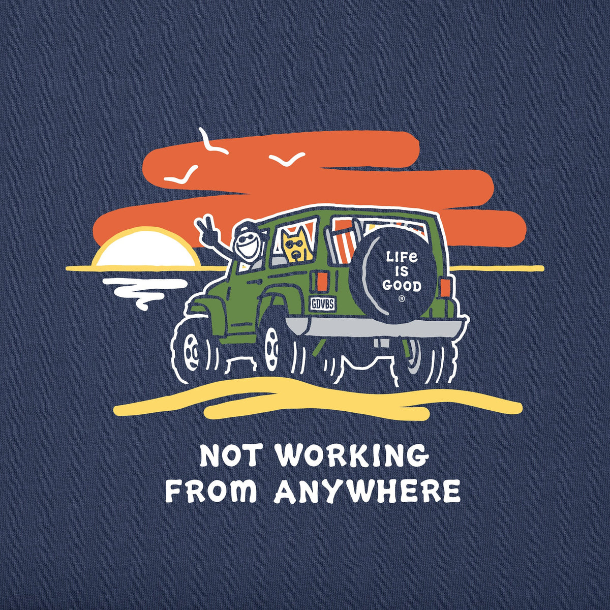 Men's Jake & Rocket 4x4 Not Working Short Sleeve Crusher Tee product image 6