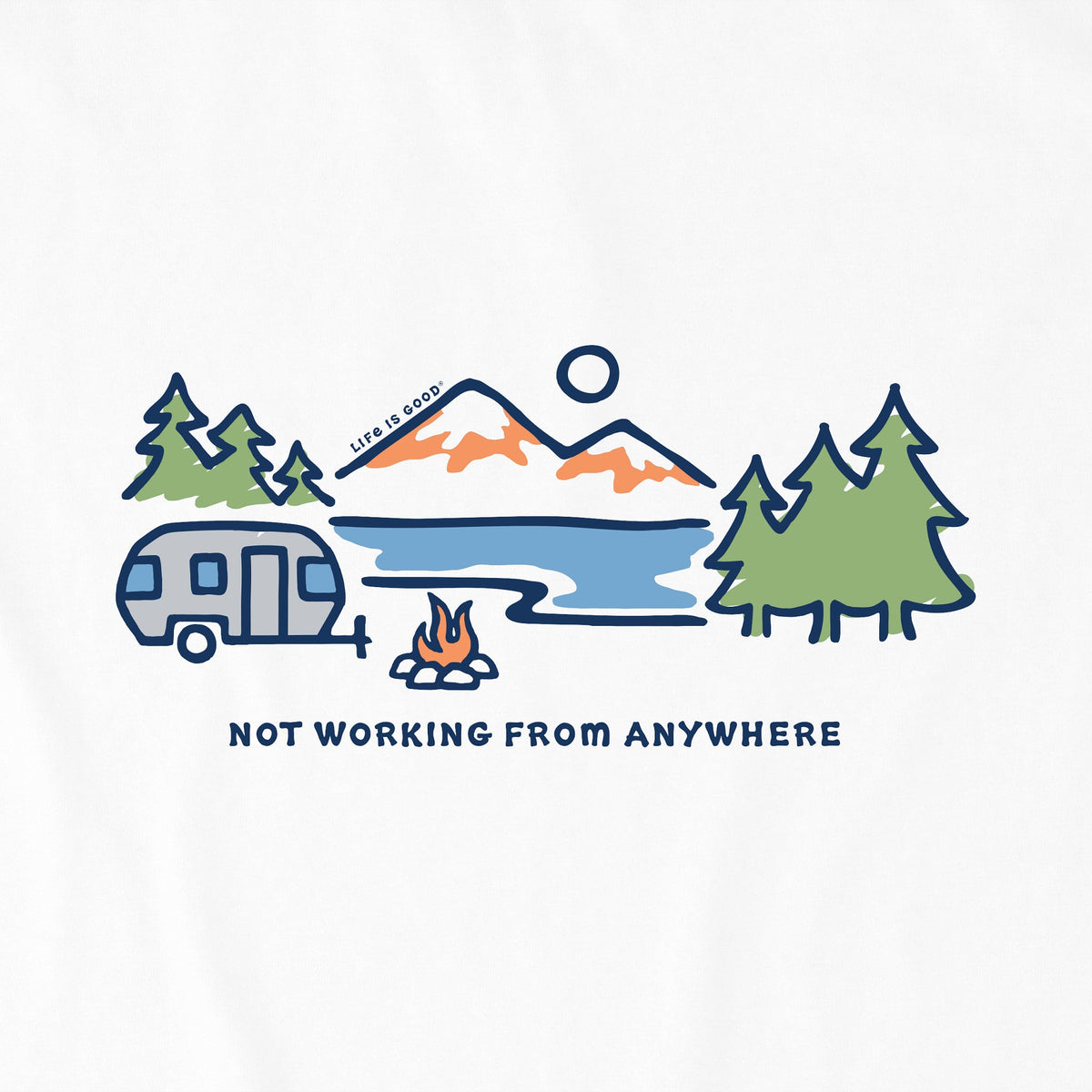 Men's Lakeside Camper Not Working Short Sleeve Crusher Tee product image 6