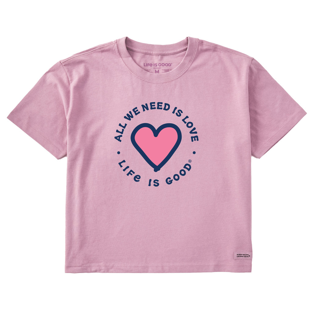 Women's Heart All We Need Short Sleeve Crusher Boxy Tee product image 1