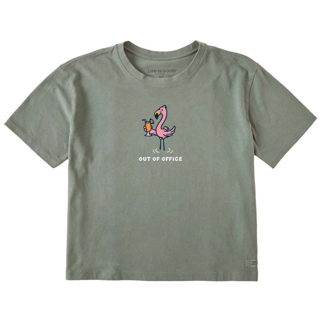 Women's Flamingo Cocktail Out of Office Short Sleeve product image 1