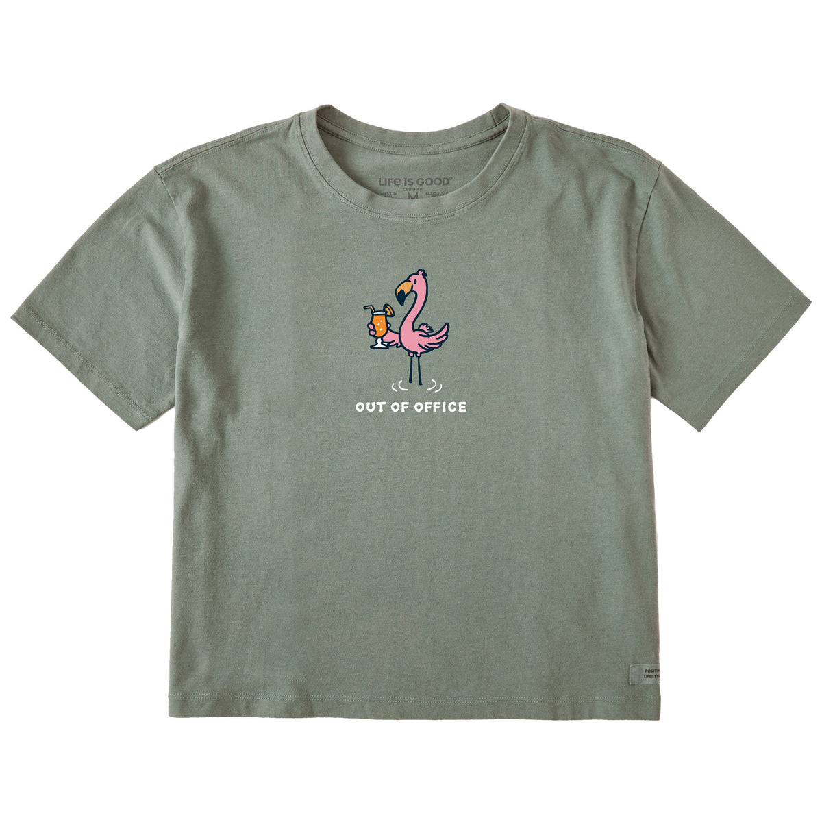 Women's Flamingo Cocktail Out of Office Short Sleeve product image 1