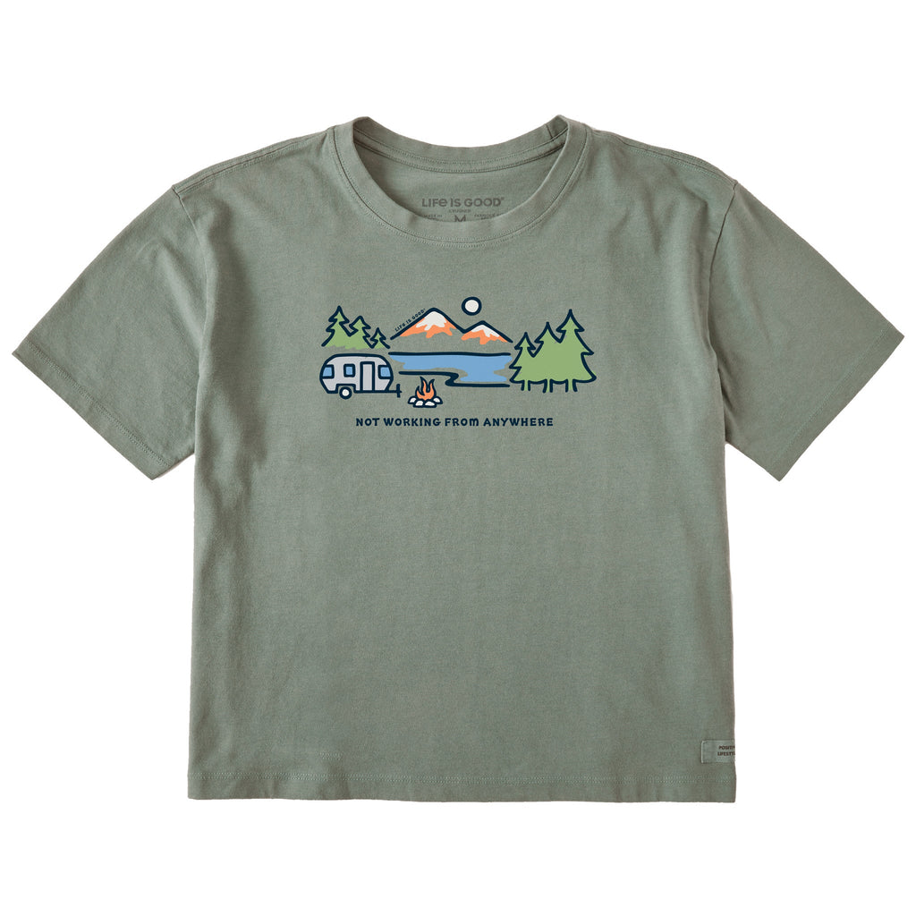 Women's Lakeside Camper Not Working Short Sleeve Crusher product image 1