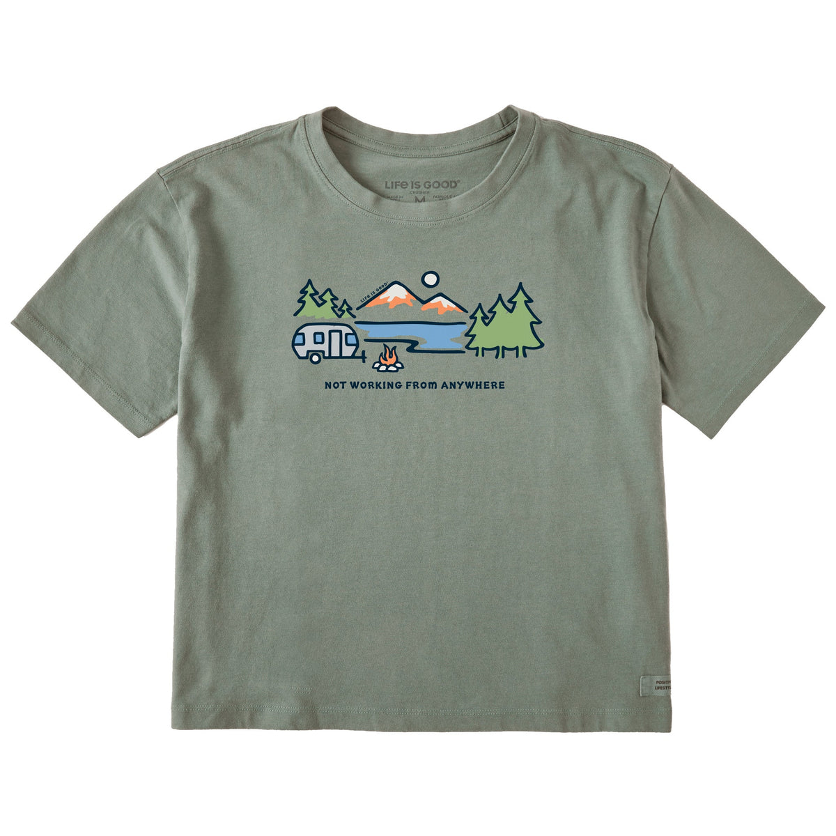 Women's Lakeside Camper Not Working Short Sleeve Crusher product image 1