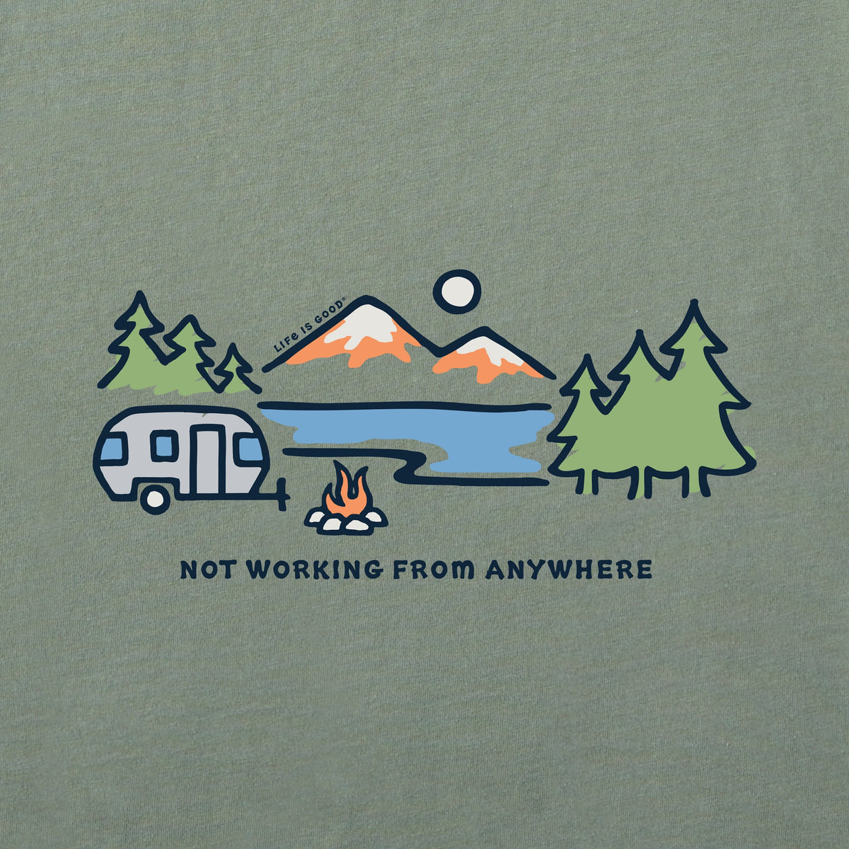 Women's Lakeside Camper Not Working Short Sleeve Crusher product image 2