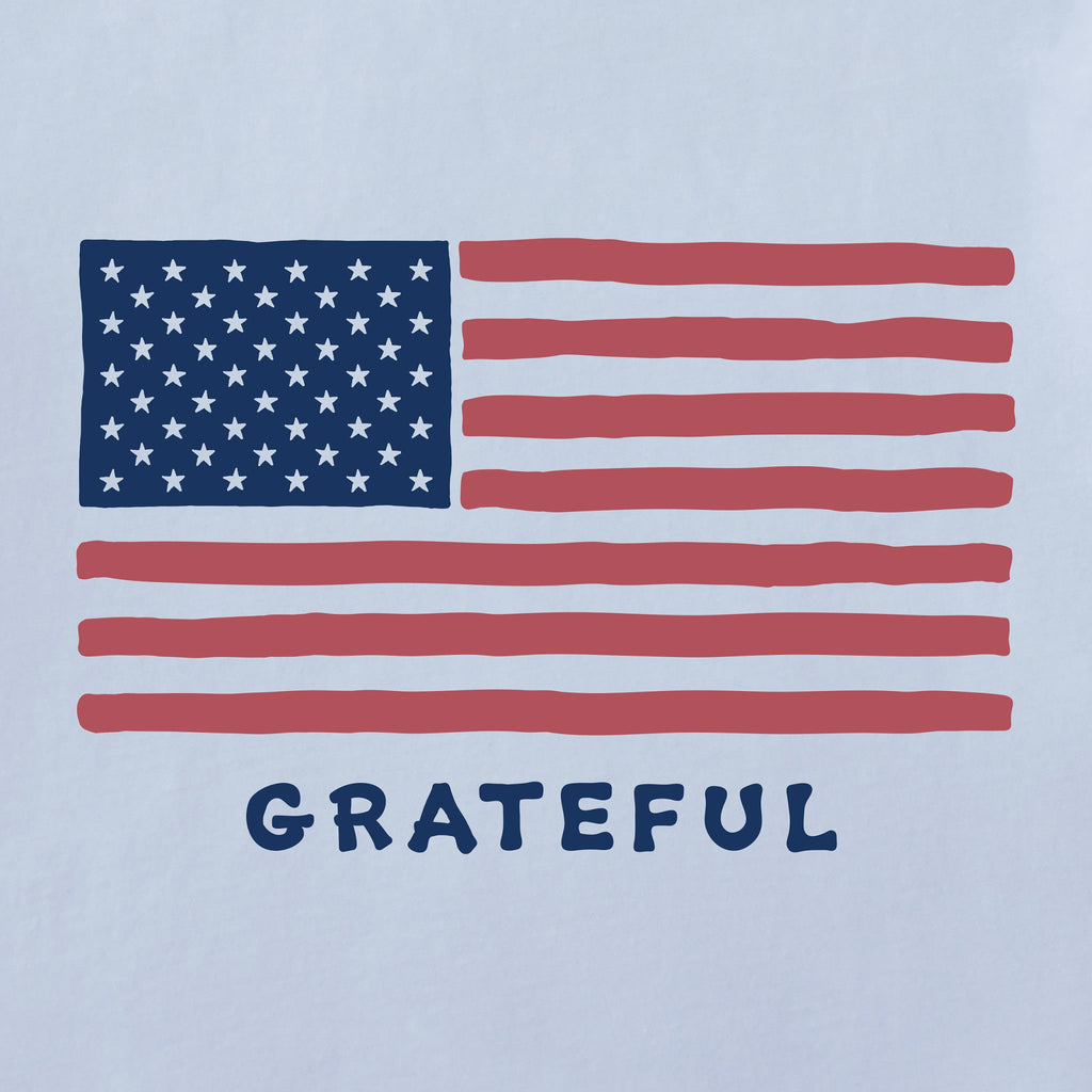 Women's Grateful USA Flag Short Sleeve Crusher Boxy Tee product image 2