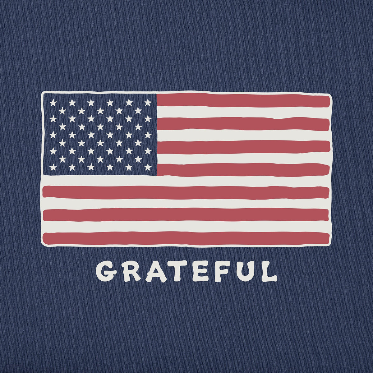 Women's Grateful USA Flag Short Sleeve Crusher Boxy Tee product image 4