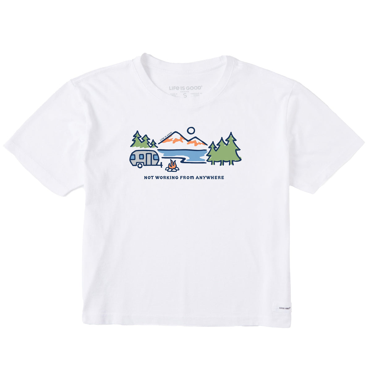 Women's Lakeside Camper Not Working Short Sleeve Crusher product image 3
