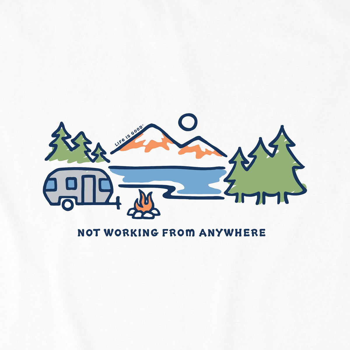 Women's Lakeside Camper Not Working Short Sleeve Crusher product image 4