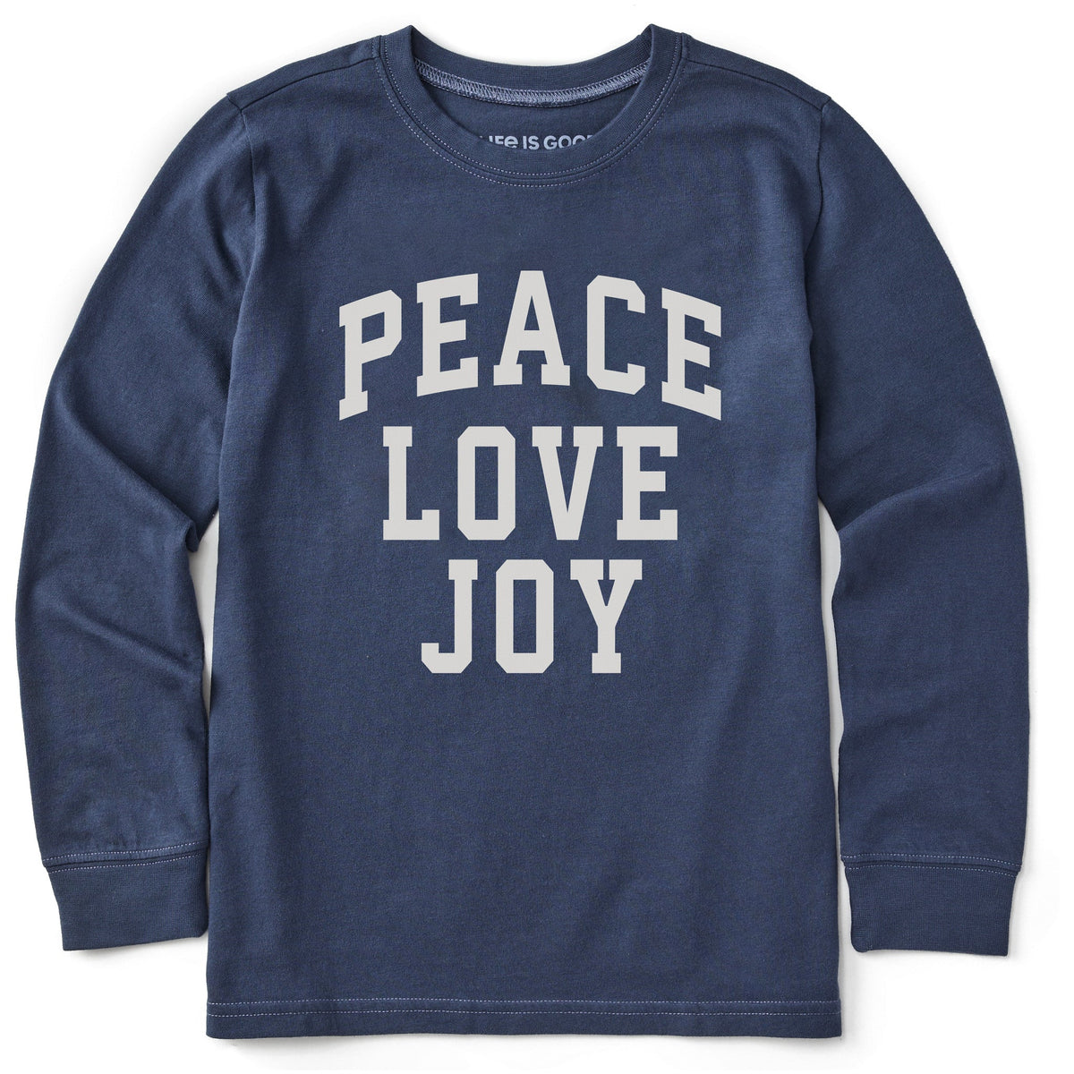 Kids Peace Love Joy Arch Long Sleeve Crusher Tee product image 1
