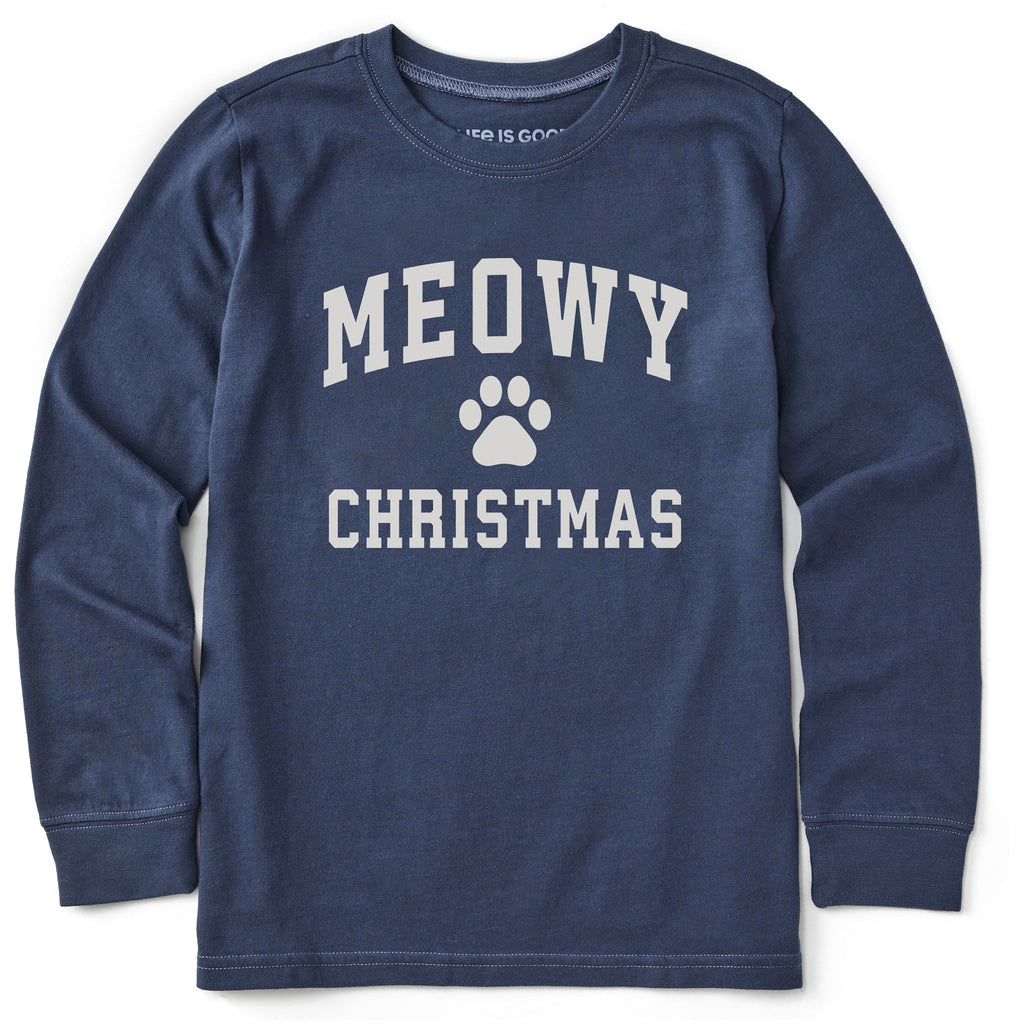 Kids Meowy Christmas Arch Long Sleeve Crusher Tee product image 1