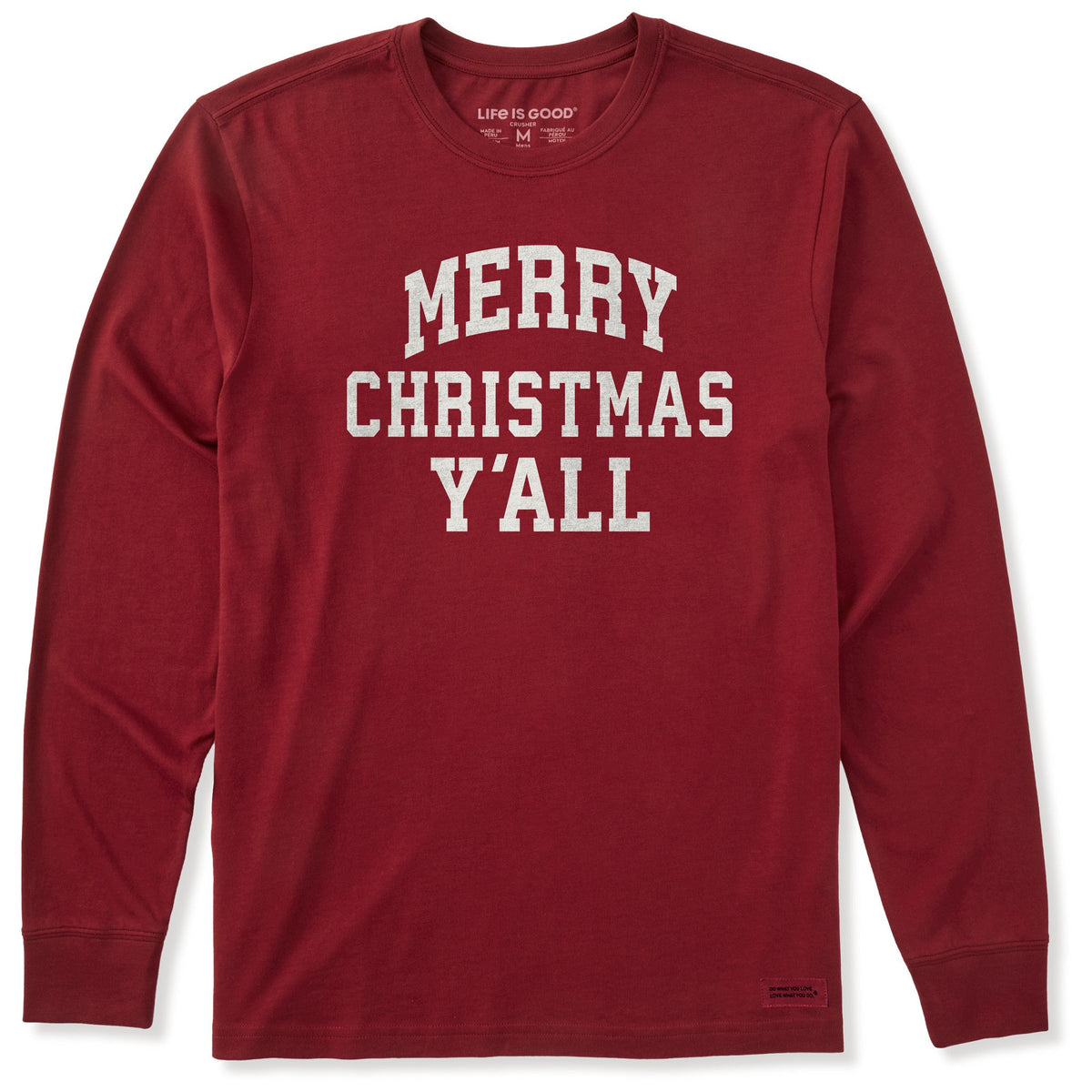 Men's Merry Christmas Yall Arch Long Sleeve Crusher Tee product image 1