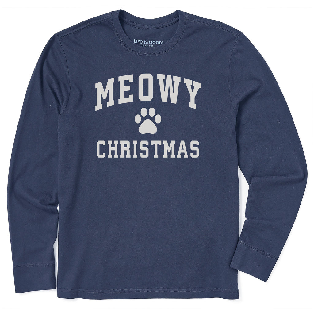 Men's Meowy Christmas Arch Long Sleeve Crusher Tee product image 1