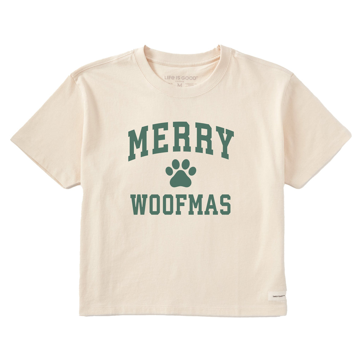 Women's Merry Woofmas Arch Short Sleeve Crusher Boxy Tee product image 1