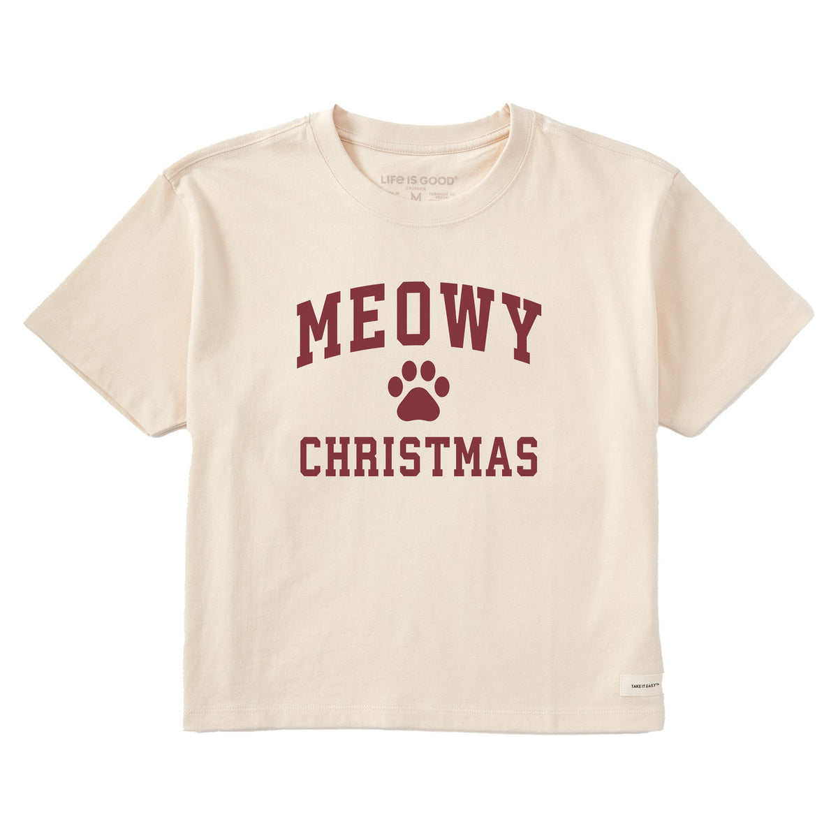 Women's Meowy Christmas Arch Short Sleeve Crusher Boxy Tee product image 1