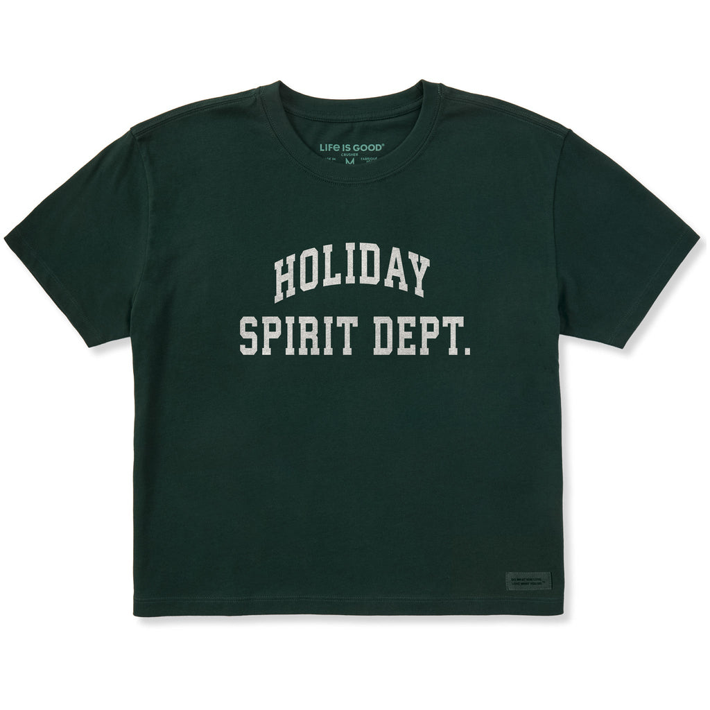 Women's Holiday Spirit Dept Arch Short Sleeve Crusher Boxy product image 1