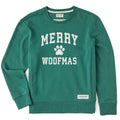 Women's Merry Woofmas Arch Simply True Fleece Crew