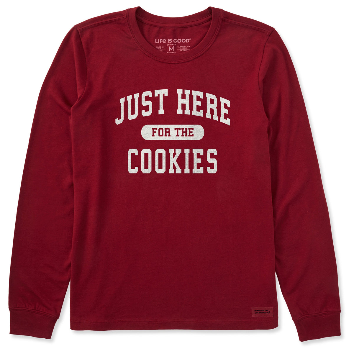 Women's Just Here for the Cookies Long Sleeve Crusher Tee product image 1