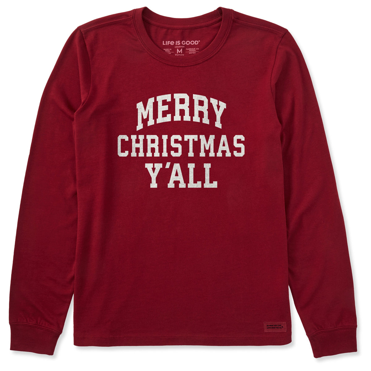 Women's Merry Christmas Yall Arch Long Sleeve Crusher Tee product image 1