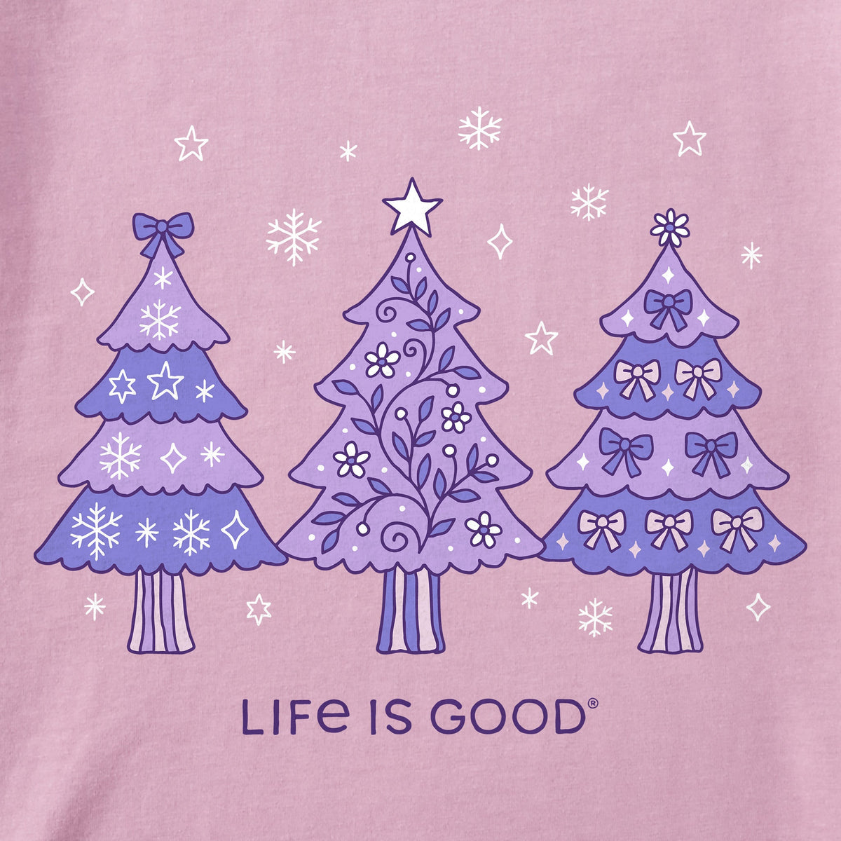 Kids Three Doodle Christmas Trees Long Sleeve Crusher Tee product image 2