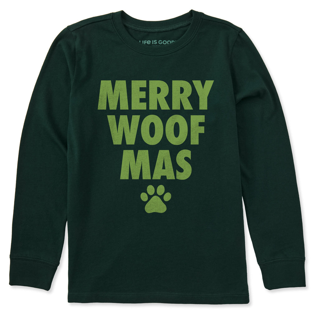 Kids Merry Woofmas Stack Long Sleeve Crusher Tee product image 1