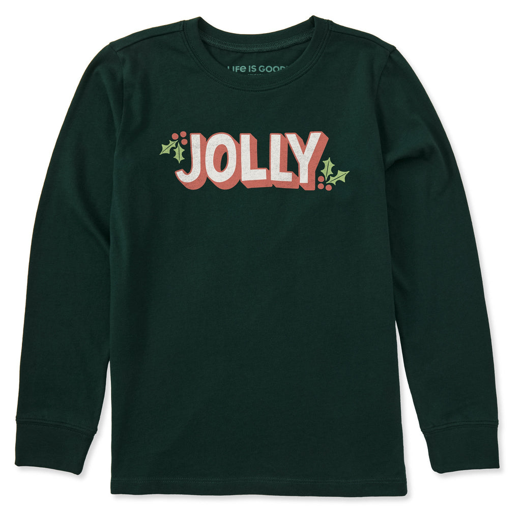 Kids Jolly with Holly Long Sleeve Crusher Tee product image 1