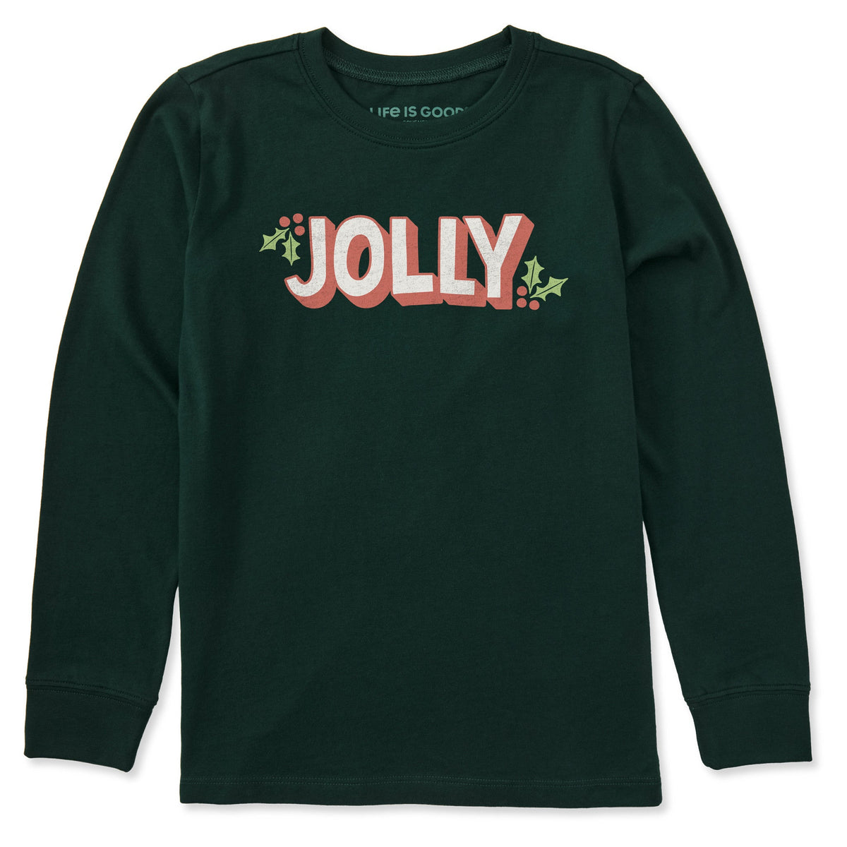 Kids Jolly with Holly Long Sleeve Crusher Tee product image 1
