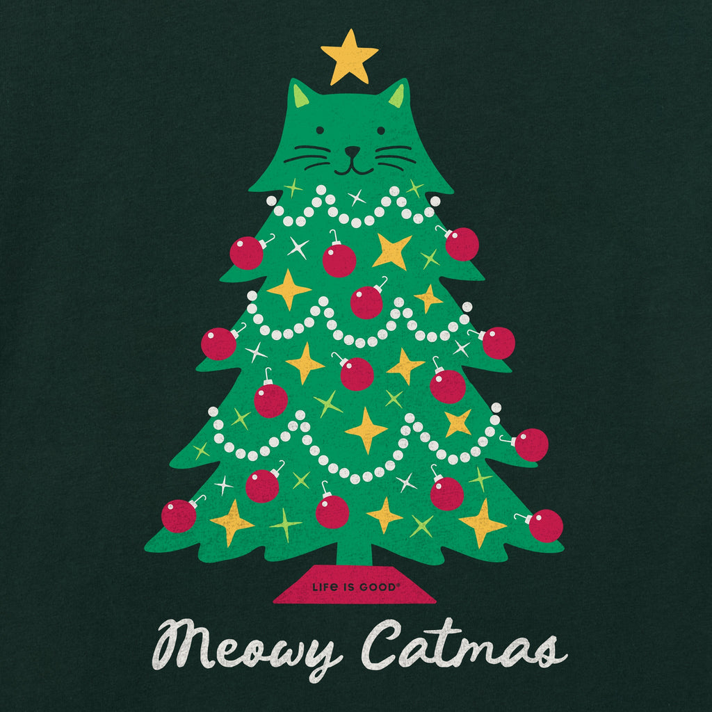 Kids Meowy Catmas Cat Tree Long Sleeve Crusher Tee product image 2