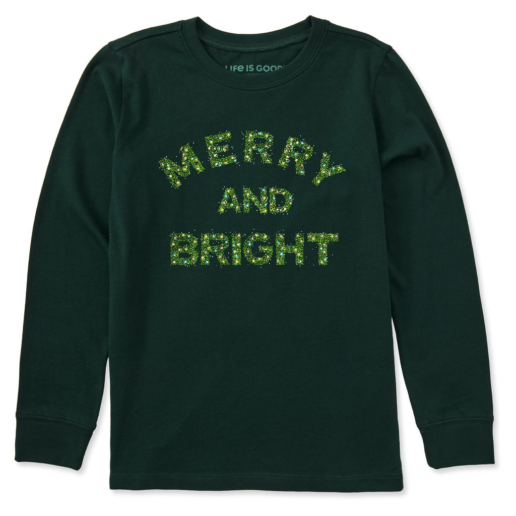 Kids Merry and Bright Sparkle Long Sleeve Crusher Tee product image 1