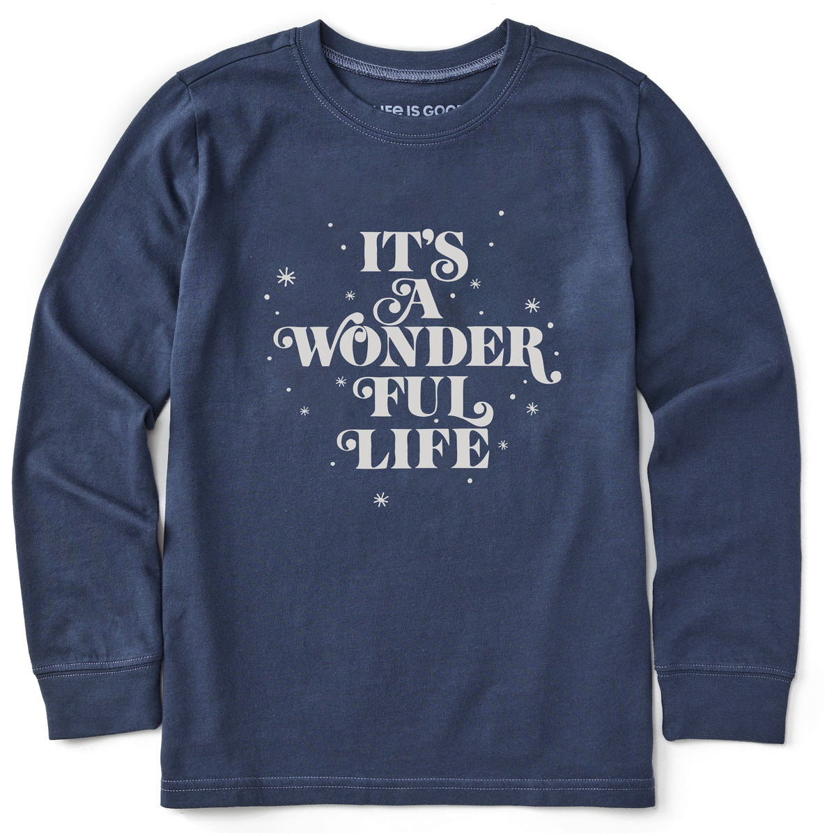 Kids It's a Wonderful Life Stack Long Sleeve Crusher Tee product image 1