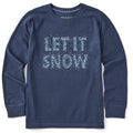 Kids Let it Snow Sparkle Long Sleeve Crusher Tee product image 1