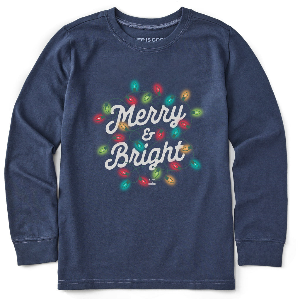 Kids Merry & Bright Lights Long Sleeve Crusher Tee product image 1