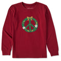 Kids Peace Wreath Long Sleeve Crusher Tee product image 1