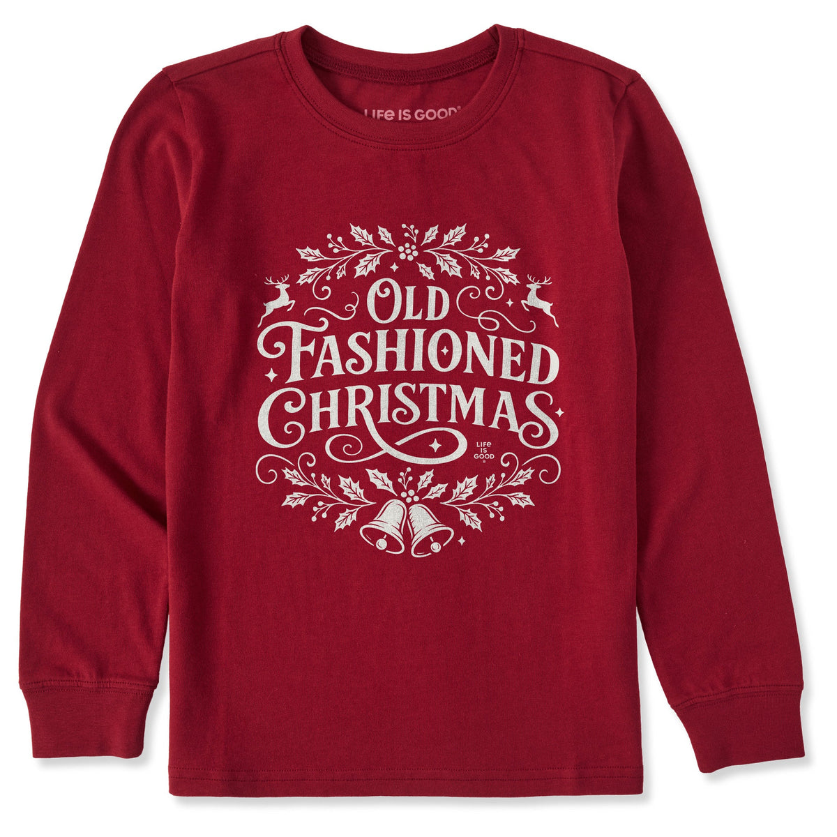 Kids Old Fashioned Christmas Fancy Long Sleeve Crusher Tee product image 1