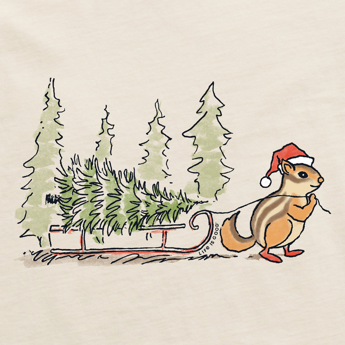 Women's Chipmunk Sled Long Sleeve Crusher Boxy Tee
