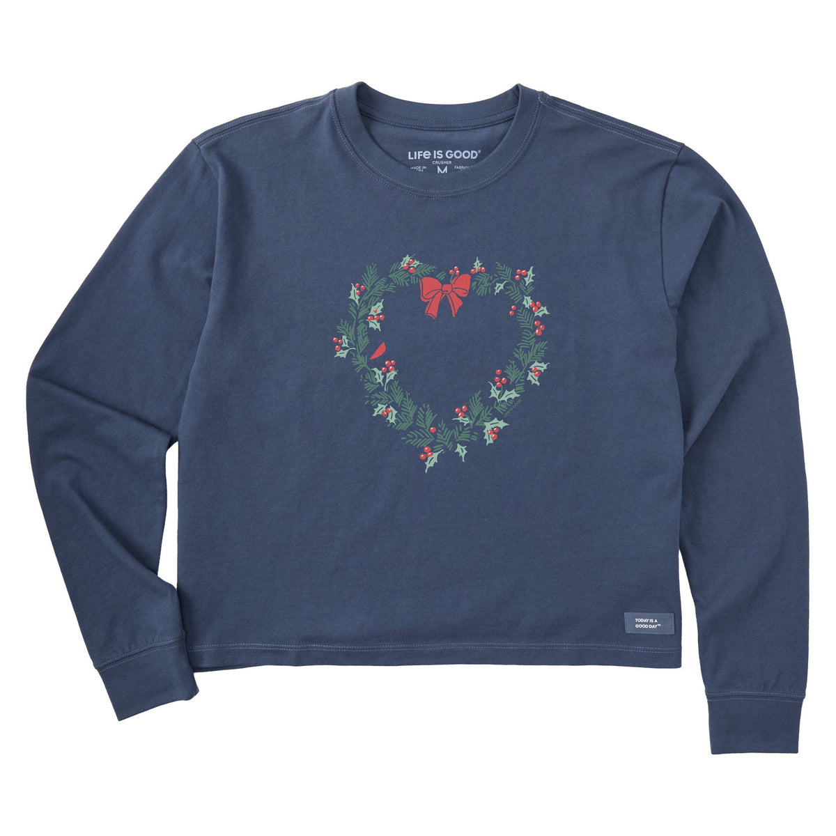 Women's Heart Wreath Long Sleeve Crusher Boxy Tee product image 1
