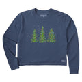 Women's Three Christmas Trees Long Sleeve Crusher Boxy Tee product image 1