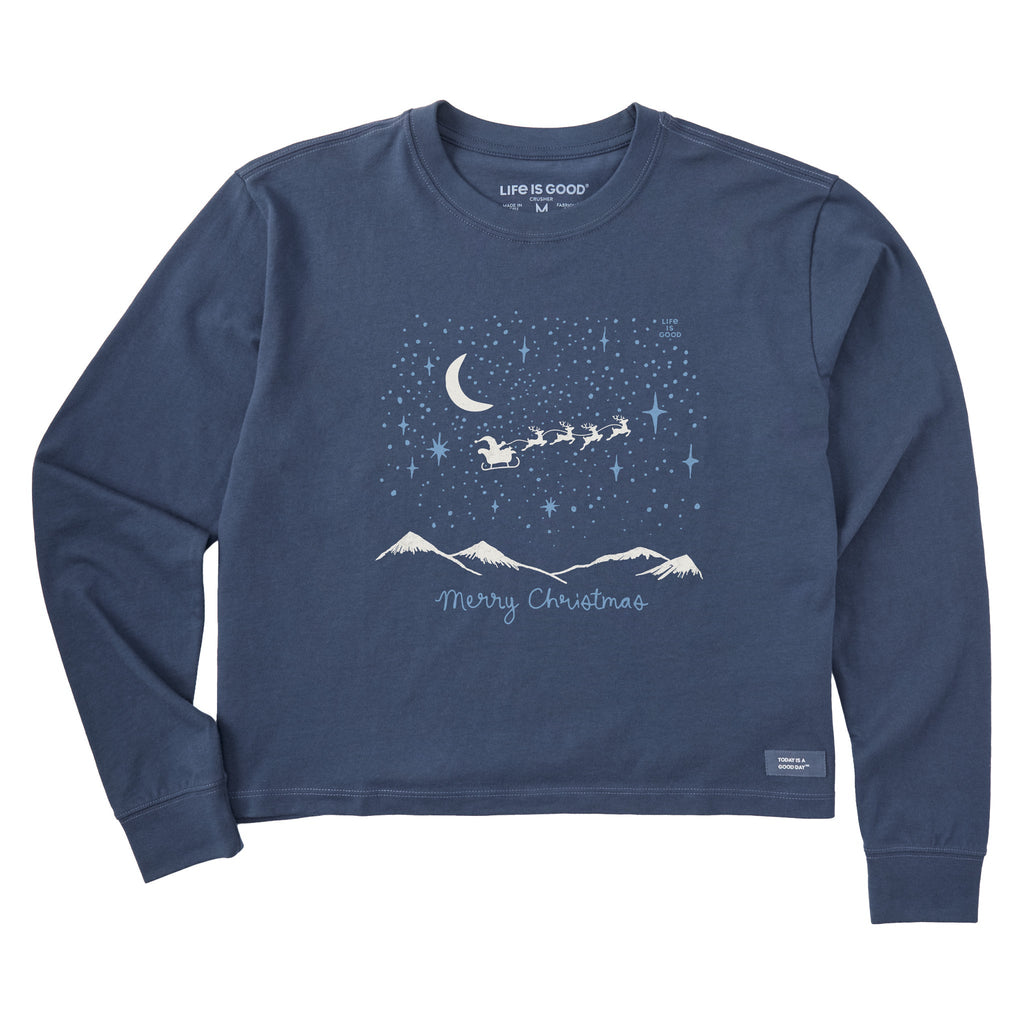 Women's Santa in the Sky Long Sleeve Crusher Boxy Tee product image 1