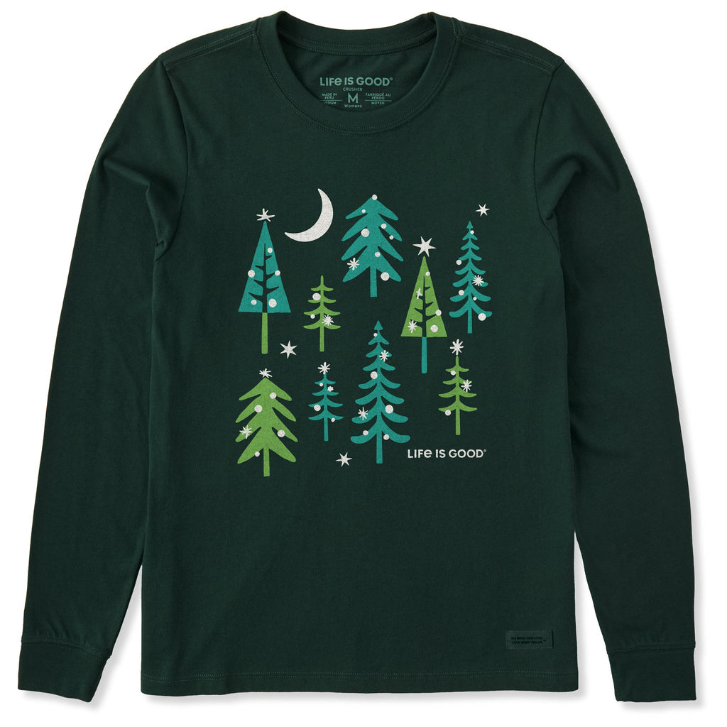 Women's Sparkle Trees Medley Long Sleeve Crusher Tee product image 1