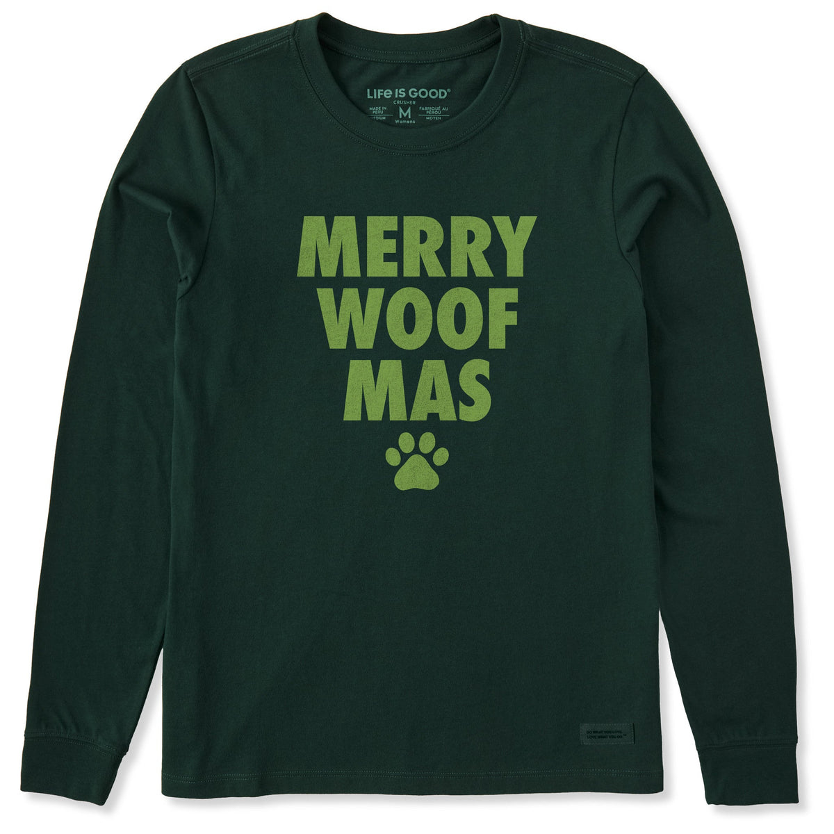 Women's Merry Woofmas Stack Long Sleeve Crusher Tee product image 1
