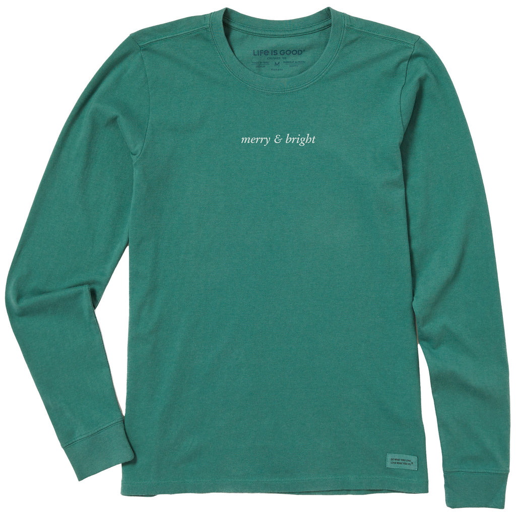 Women's Minimal Merry & Bright Long Sleeve Crusher Tee product image 1